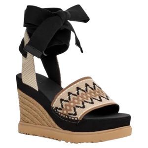 UGG Abbot Ankle Wrap Wedge Sandal Women's Size 9.5 NWT No Box
